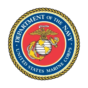 United States Marine Corps emblem on black.