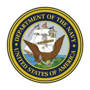 Seal of the United States Department of Navy.